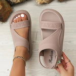 2026 Shoes Women's Summer Shoe Wedges Platform Sandal Beach Sports Sandalias Elastic Knitting Casual Slip on Sandals