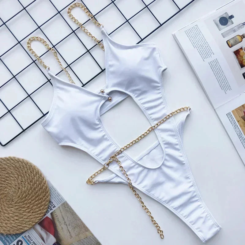 2025 Sexy Extreme String High Cut Female Swimwear One Piece Swimsuit Women Thong Monokini Bather Hollow Out Bathing Suit Swim