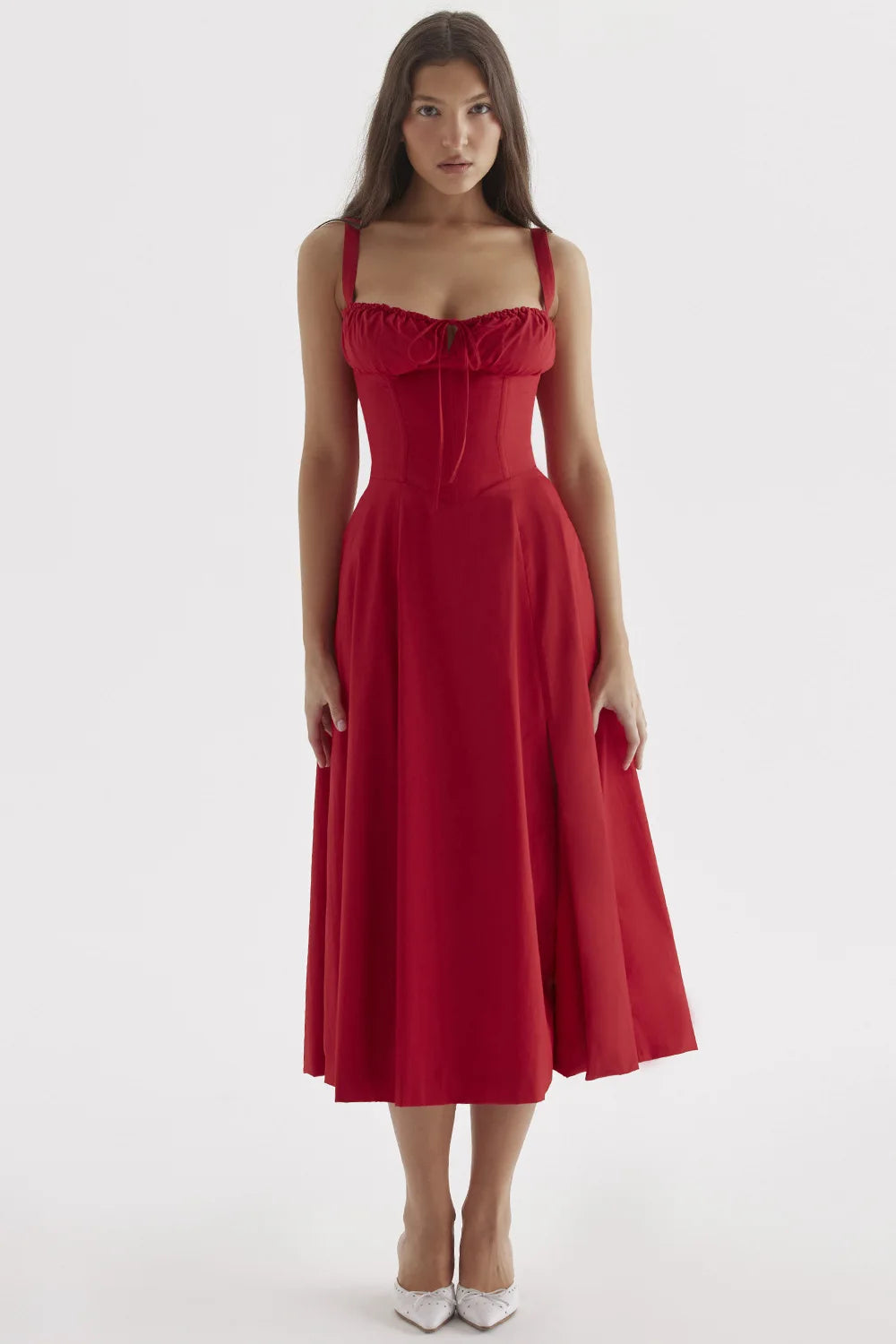 Sexy Low Cut Spaghetti Strap Maxi Dresses For Women Color Flower Printed Chest Wrap Bowknot Leace-up Long Dress Elegant Vestidos