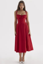 Sexy Low Cut Spaghetti Strap Maxi Dresses For Women Color Flower Printed Chest Wrap Bowknot Leace-up Long Dress Elegant Vestidos