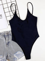 2026 Sexy Black One Piece Swimsuit Swimwear Women Solid One-piece Bathing Suit Beachwear Costumi Da Bagno Donna Banadores Mujer