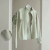 Women's High-End Velvet Yoga Jacket Stand Collar Long Sleeve Fitness Running Training Top for Autumn Winter Sports
