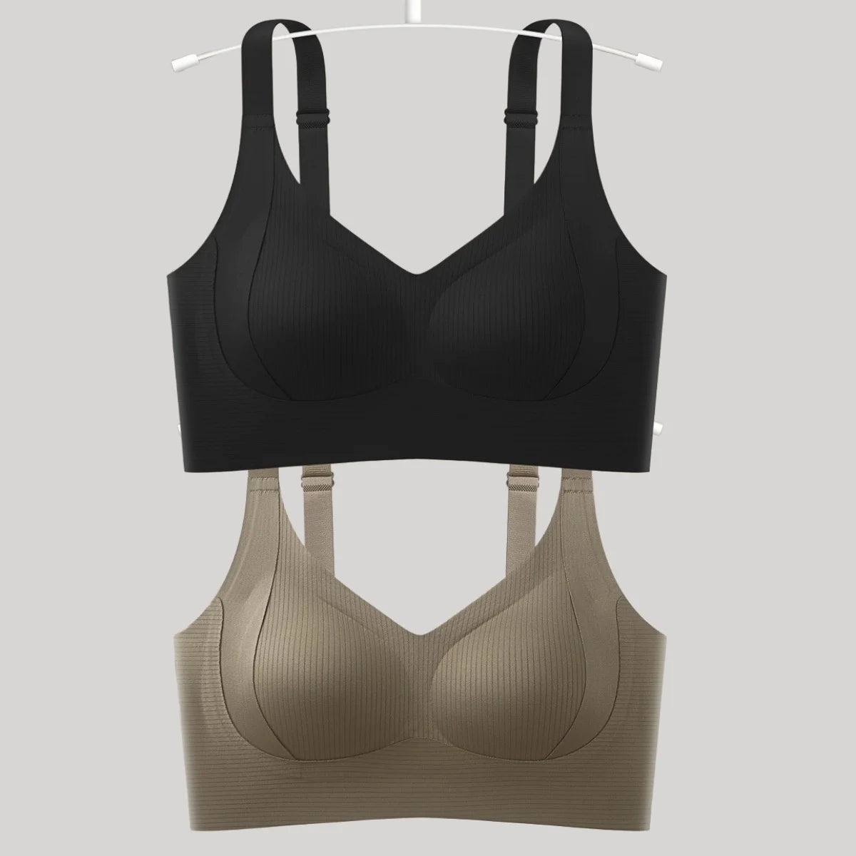 2Pcs/Set Plus Size Padded Bras For Women Push-Up Bra Wide Straps Seamless Underwear Non-wire Bra Female Comfy Intimates M-4XL