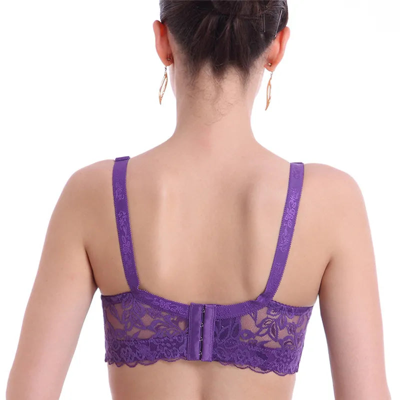 Women Sexy Bralette Big Size Lace Underwear Push Up Bras 80CD-105CD Intimates Female Lace Bra Lingerie 42D 44D 46D soutien gorge