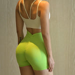 Women's High Waist Sports Shorts Slimming Peach Hip Lifting Speed Drying Tight for Running Cycling Gym Three-Point Short Pants