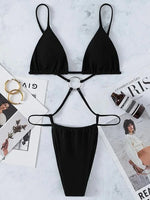 Sexy Extreme Mini Micro String Women Swimwear One Piece Swimsuit Female Cross Backless Monokini High Cut Bathing Suit Swim Lady