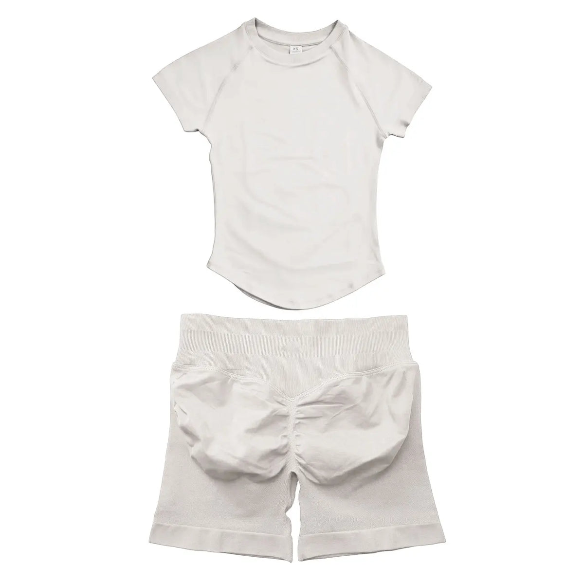 NCLAGEN Women Sportwear 2 Piece Set Short Sleeve Top And Shorts 4.5" Fitness Seamless Suit Yoga Gym Clothes Workout Sport Outfit
