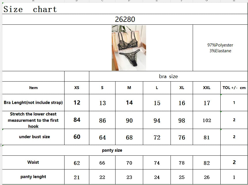 French Style Sexy See-through Lace Underwear Set with Gold Chain High-end Luxury Women's Bra And G-string Set