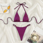 Sexy Diamond Extreme String Mini Micro Bikini Women Swimwear Female Swimsuit Two-piece Bikini set Bather Bathing Suit Swim V5180