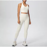 Yoga Clothing Set Women's High Waisted Leggings and Top 2 Piece Seamless Fitness Exercise Clothing Gym Sportswear Tracksuits
