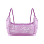 1pcs Fashion Style 2026 New Sheer Floral Lace Wire-Free No Pad Bra Underwear Unlined Brassiere Sexy Lingerie Elegant Women Bras