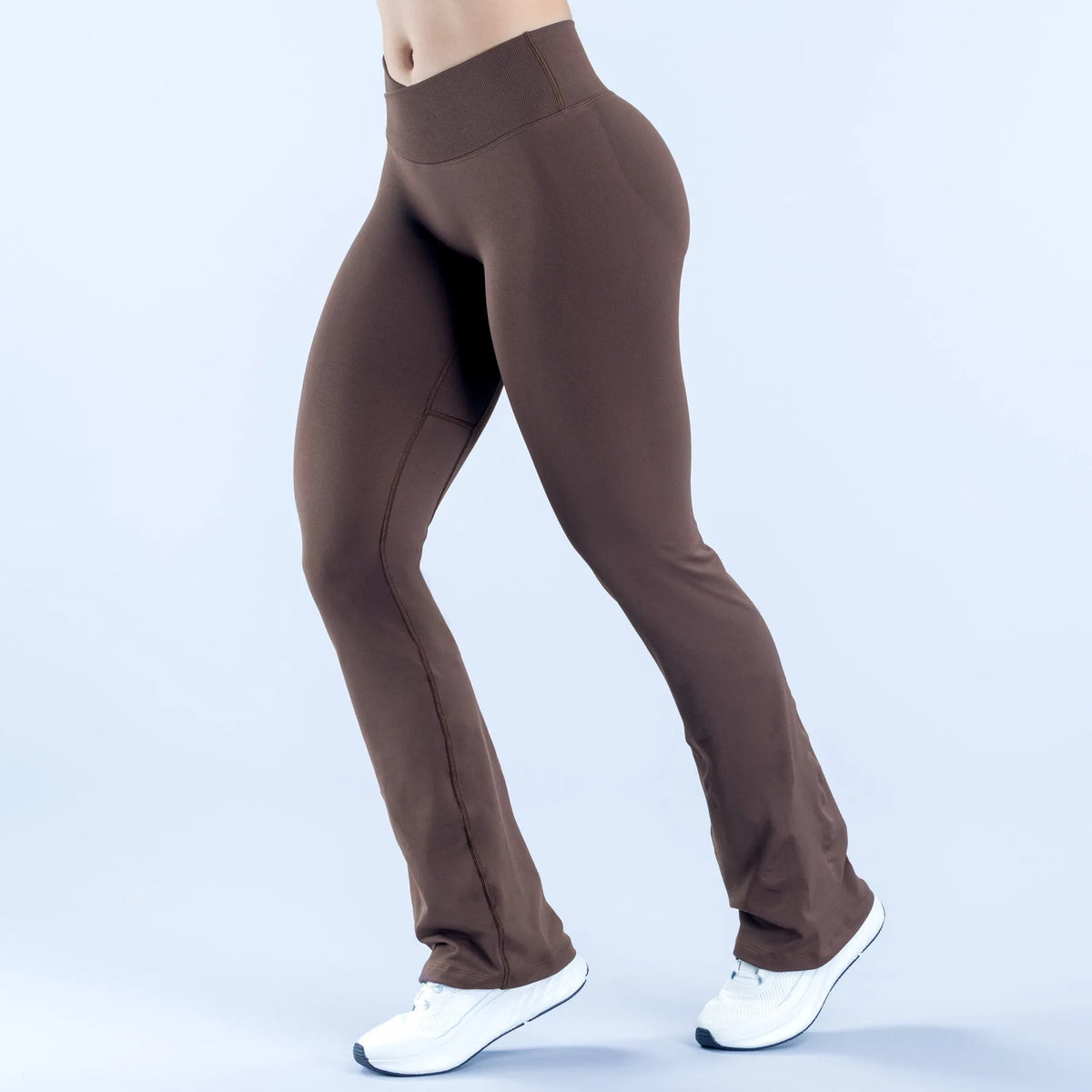 Vision Flares women gym Fashion Yoga flared pants Waist cross Seamless Sports Leggings Fitness Wide-leg Trousers