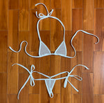 DEKA Women Sexy Bandage Mini Micro Bikini Set Mesh Transparent Erotic Bathingsuit Beachwear Sunbath Lingerie Underwear Plus Size