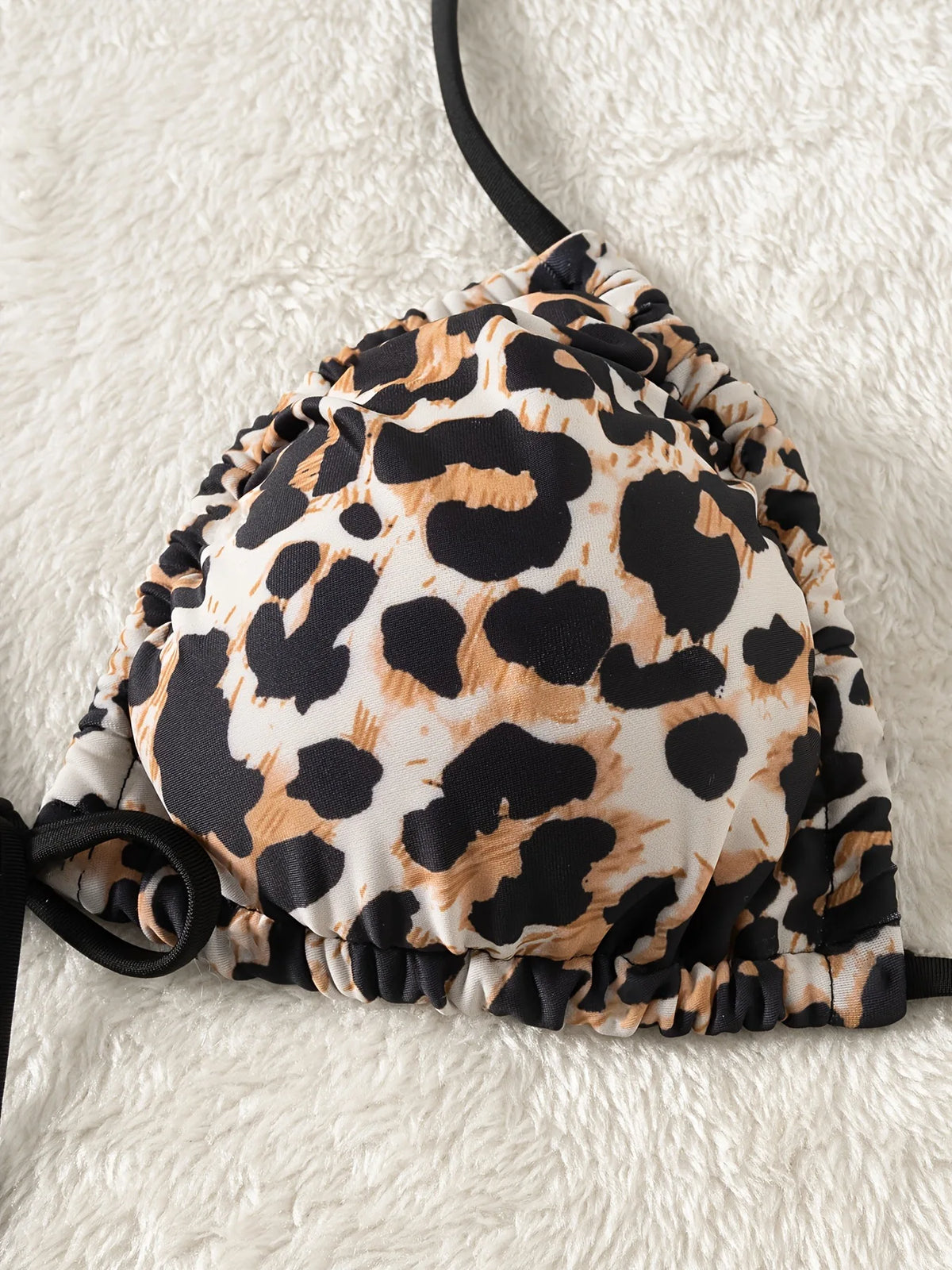 ZTVitality Sexy Leopard Push Up Bikini Set 2026 New Arrival Biquini Halter Bandage Swimsuit Women Swimwear Summer Beachwear