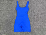 Women's Seamless Yoga Jumpsuit - Quick-Dry Nude Workout Suit with V-Neck & Sexy Back, Tight Fitness Wear for Running Gym Workout