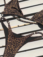 High Cut Micro Bikini Women Brown Leopard Bandage Push Up Bra Swimsuit Sexy Bathing Suit Padded Thong Swimwear Biquini 2026