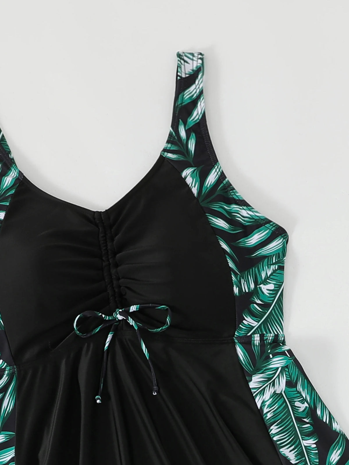Strappy Printed Tankini 2026 Large Plus Size Swimsuit Women Beach Dress Swimwear Female Bathers Bathing Swimming Swim Suit 4XL