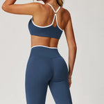 Sportswear Woman Gym Sports Bra Shorts Leggings 2 Piece Set Workout Naked Feeling Seamless Female Fitness Clothing Tracksuits
