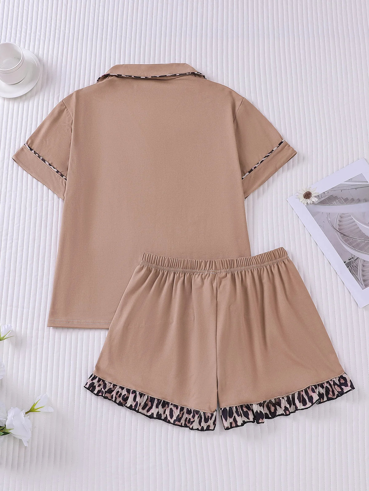 Women's Sleepwear 2026 New Summer Comfortable Pajamas Sets for Women Lapel Homewear Short Sleeve Shorts Set Pijamas Pajamas Set