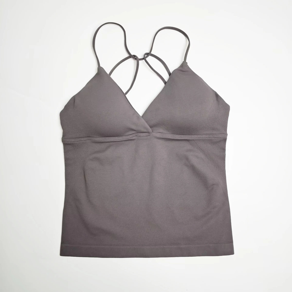 NCLAGEN Gym Yoga Tops Women Vision Twist Front Longline Top Quick Dry Thin Strap Workout Vest Push-up Pilates Fitness Tank