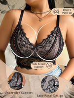 Sexy lace thin plus size lingerie without underwire bra women's shapewear plus size bra MR2972
