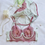 Push Up Bra SetFrench Lace Underwire Comfortable Luxury Breathable Brief Sets Lightweight Bow Semi Transparent Lingerie Set