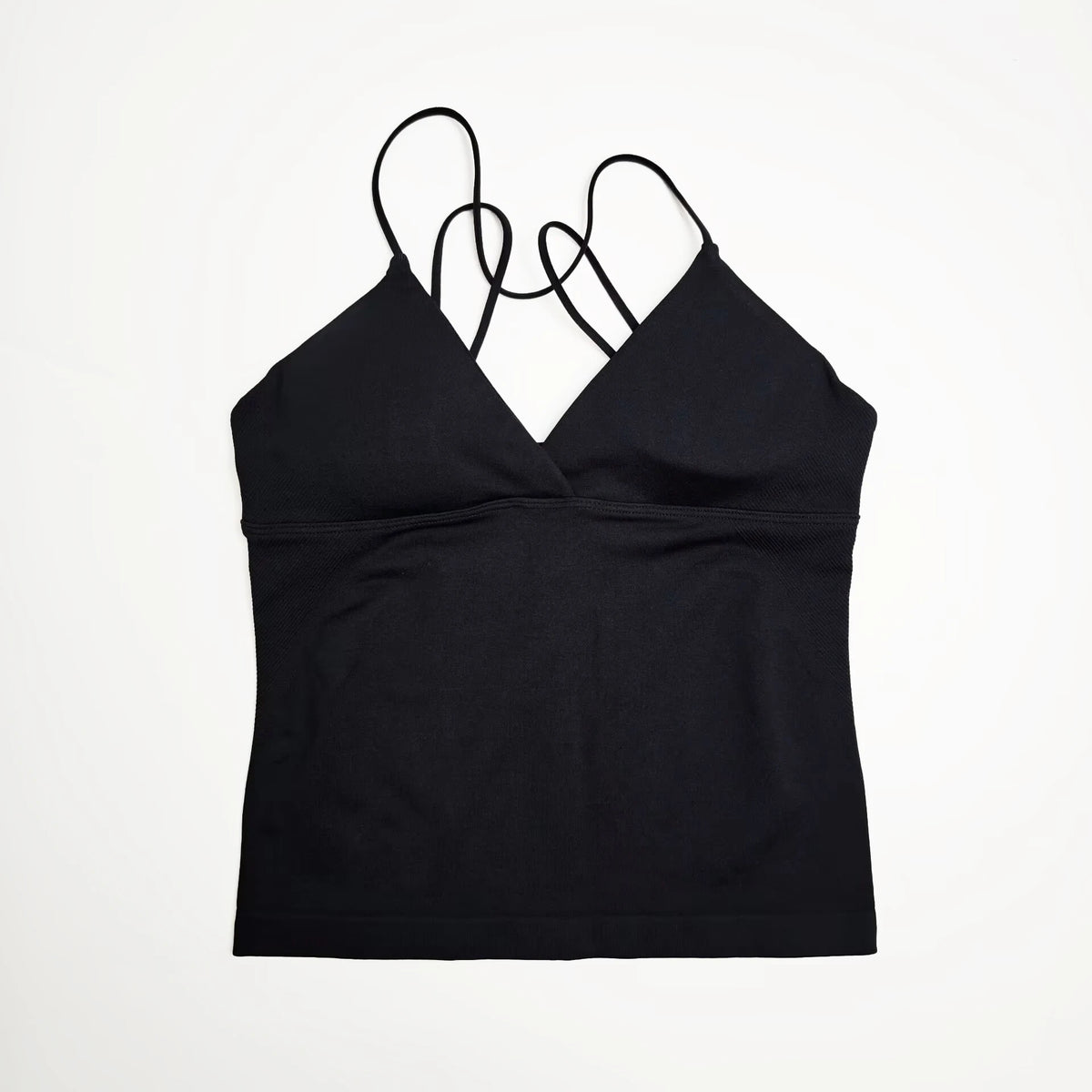 NCLAGEN Vision Twist Front Longline Top Gym Yoga Tops Women Quick Dry Thin Strap High Elastic Workout Vest Push-up Fitness Tank