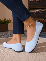 Women Flats Shoes Comfortable Knit Ballet Flat Shoes Women Casual Slip on Loafers Office Boat Sneakers Women Zapatos De Mujer