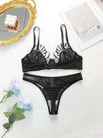 Beautiful Women's Pink and Black brassiere Lace Sexy Lingerie Set Pull Up Bra 2024 New fashionable Women's Clothing