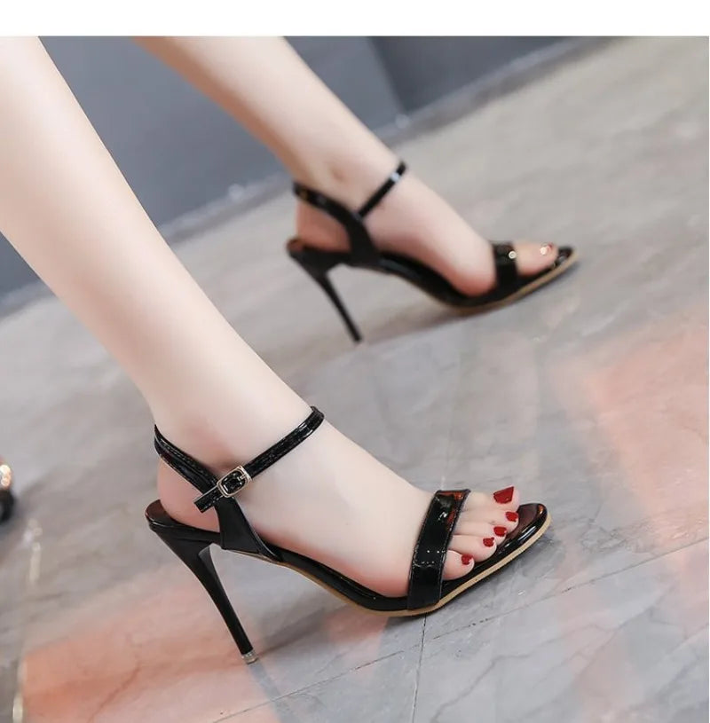 LargeWomen's Sandals 2026 Summer High Heels Fashion Open Toe Sandals Buckle Party ShoesHeels Wedding Shoes