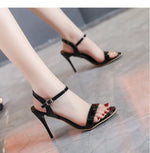 LargeWomen's Sandals 2026 Summer High Heels Fashion Open Toe Sandals Buckle Party ShoesHeels Wedding Shoes