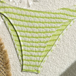 Striped Print String Halter Bandeau Bikinis Sets 2026 Sexy Swimsuit Women Ruched Swimwear Bathing Suit Brazilian Bikini Mujer