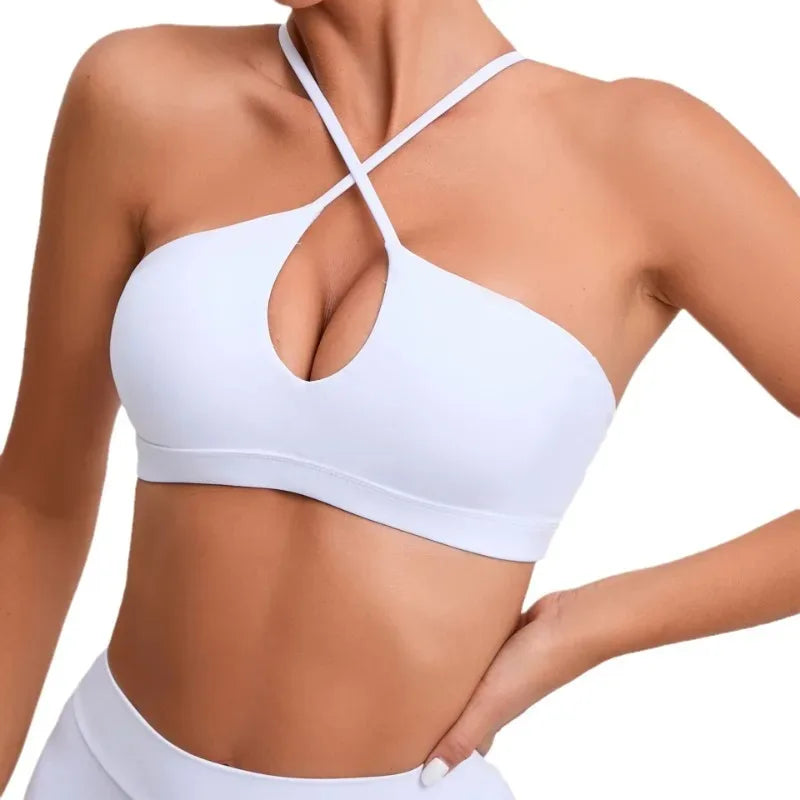 Women's Yoga Bra - Running Cross Back Breathable Naked Feel Sports Fitness Brafor Yoga Running Gym Top
