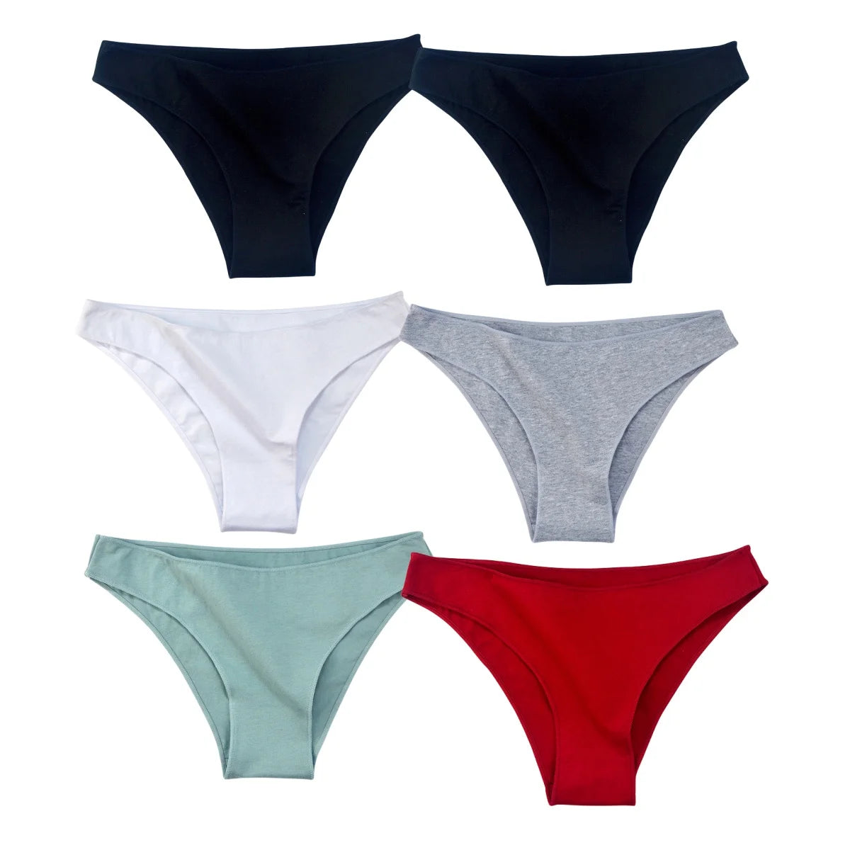 6Pcs/Set Women's Panties Cotton Briefs Underwear Female Underpants Low Rise Underwear Sexy Lingerie Soft High Cut Pantie