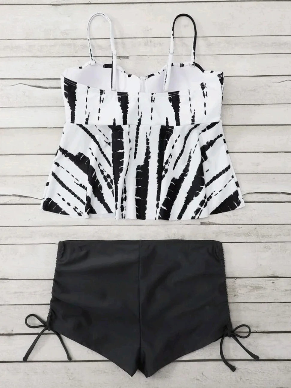 High Waist Push Up Swimwear Women 2023 New Two Piece Swimsuit with Shorts Shell Tankini Set Female Swim Bathing Suit Trunks XL