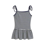 Sweet Double-shoulder Strap Striped Color-block Camisole For Women Unique Design Patchwork Pure Desire Dress Elegant Casual WIKO