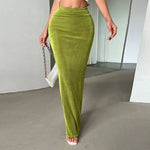 Dresses 2025 Woman Slim Fit Hip-hugging Fishtail Skirt Solid Color Simple Style All-match Temperament Elegant Beachwear Trendy