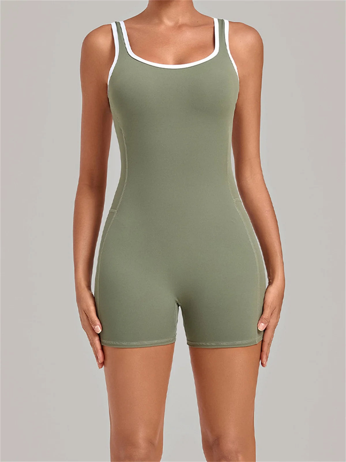Color Blocking Brushed Yoga Jumpsuit Women Hollow Out Backless Tight Sport One Piece Suit Gym Running Exercise Fitness Bodysuits