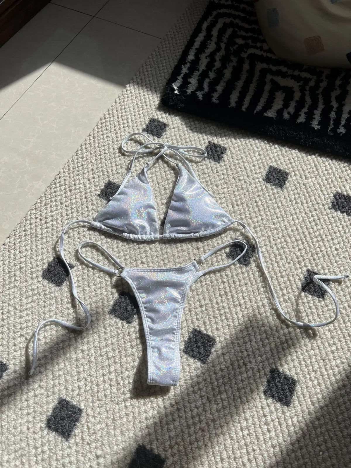 Shiny Bikini Set 2025 Women Luxury Bling Purple Neon Green Push Up Micro Swimsuit Summer Bathing Suit Thong Swimwear Biquini