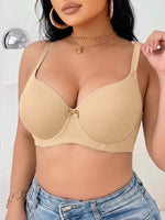 Plus Size Bcd Women Bra Thin Full Coverage Non-Slip Push up Bra Side Underwire Support Comfort Lingerie