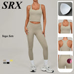 Women's Seamless Yoga Sets Sports Fitness Beauty Back Vest Hip-lifting Pants Slim-fit Suits Running Workout Gym Training Sets