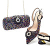 Doershow new come Matching Women Shoe and Bag Set Decorated colorful Nigerian Shoes and Bag Set Italy Shoes and Bag setHAS1-1