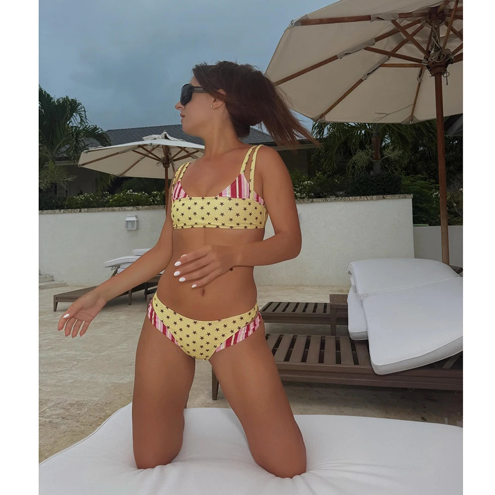Micro Bikinis 2026 Push Up Women Swimsuit Sexy Swimwear Brazilian Bikini Set Bandeau Biquini Patchwork Swimsuit Summer Beachwear