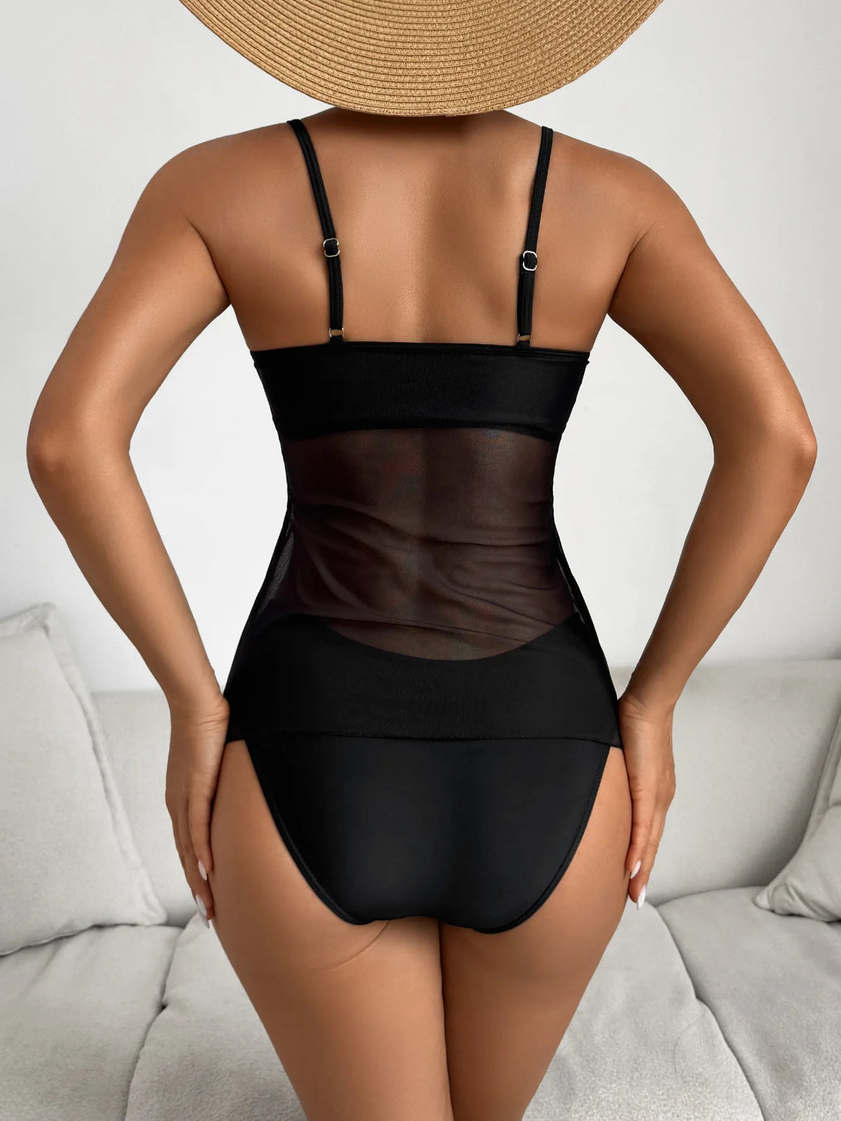 Summer Swimwear for Women Tankini Sets Swimsuit Vintage Padded Mesh Bathing Suit Print Beachwear Female Women's Swim Wear 2025