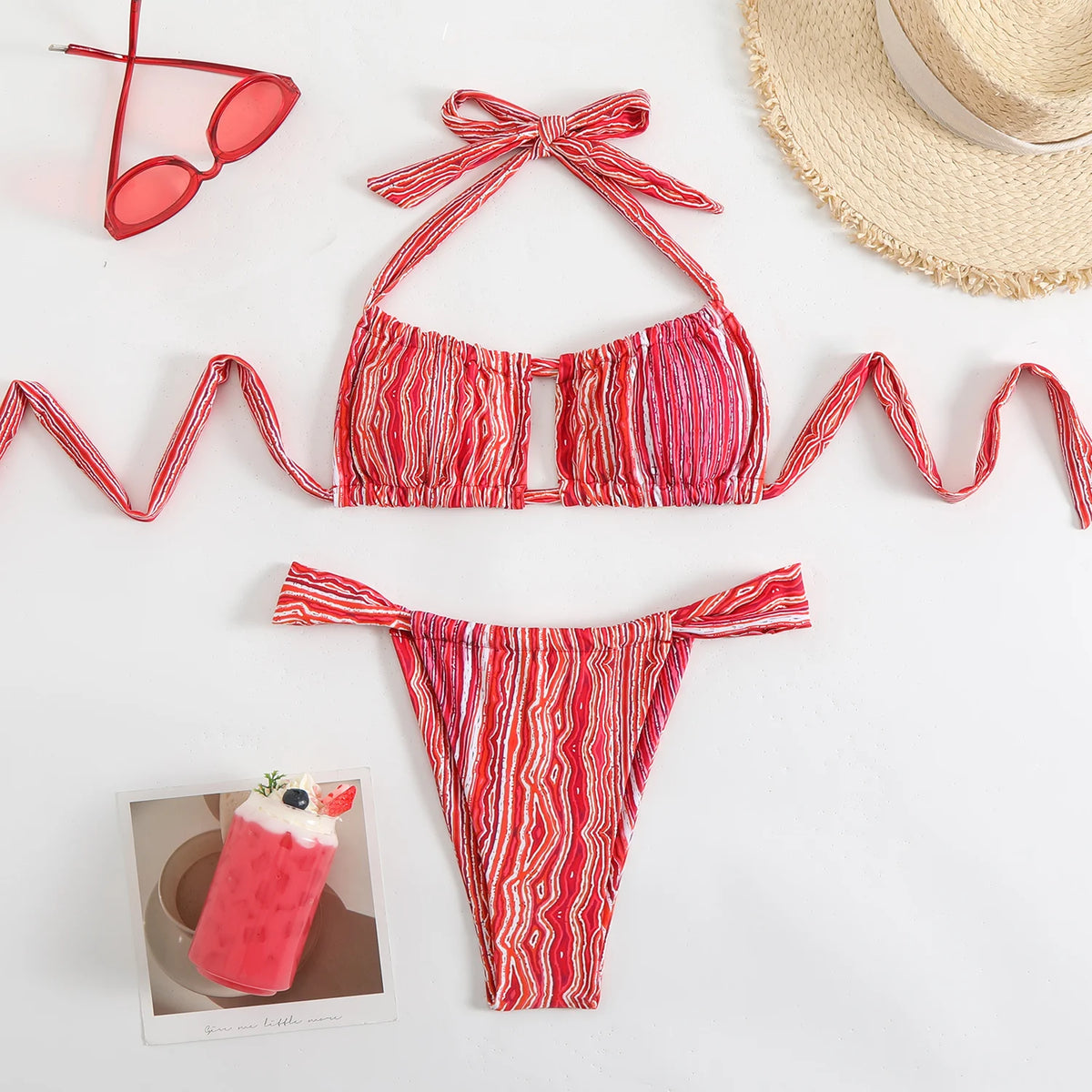 New Sexy Bikini Women's Swimsuit Micro Swimwear High Cut Bandeau Bikinis Sets Two Piece Bathing Suit Swimming for Beach Wear