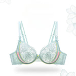 Lace Plus Size BC 70 75 80 85 90Cup Underwear Women Bras Three Quarter Top Sexy Ultra Thin Thick BH Push Up Female Lingerie