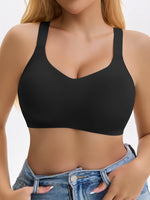 Women Solid Color Wire-Free High Comfort Yoga Sports Bra, Seamless One-Piece Invisible Underwear, Y-Shaped Beauty Back Elastic