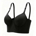 3/4 cup Coverage Adjustable Straps Daily Wear Lingerie Women Black Corset Bra Push Up Bralette Sexy Shapewear Bra B6036
