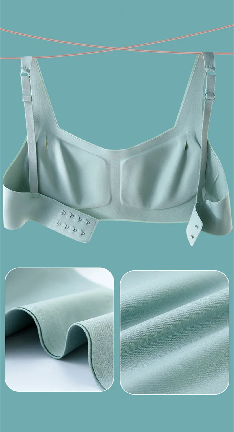 Push Up Bras For Women Square Neck Bra Tops Seamless Wire Free Underwear Bralette Sexy Lingerie Invisible Intimates S-XL