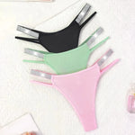 1pcs Low Waist Sexy Women G-string Charming Party Sexy Lingerie Ribbed Lady Thongs Breathable Comfortable Panty Female Underwear